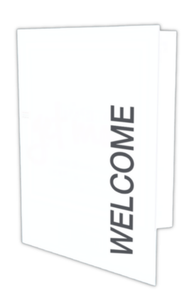 White Welcome key packet 