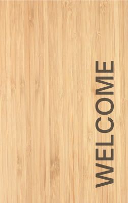 Wooden Bamboo Key Card with Welcome Front Hotel 